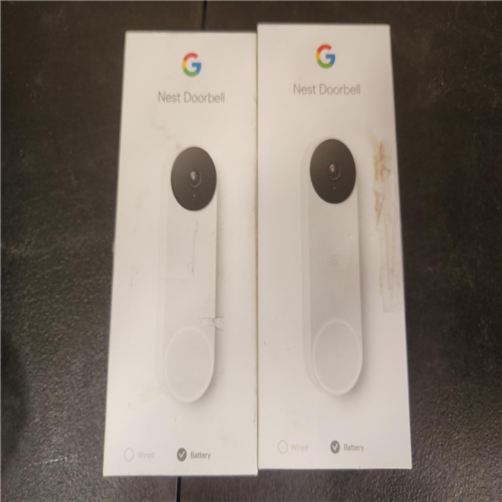 Phoenix AS-IS Google Nest Doorbell - Smart Wi-Fi Video Doorbell Camera - (2-Pack)