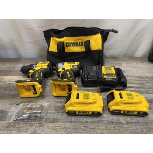 AS-IS DEWALT ATOMIC 20-Volt MAX Lithium-Ion Cordless (2-Tool) Combo Kit