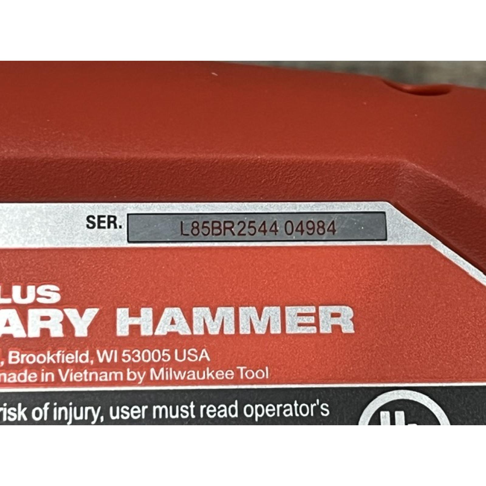 AS-IS Milwaukee  FUEL 18V Lithium-Ion Brushless Cordless 1 in. SDS-Plus Rotary Hammer (Tool-Only)