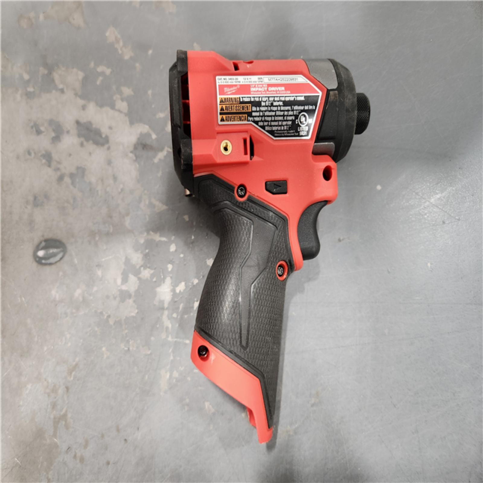AS-IS- Milwaukee M12 FUEL 12 V 1/4 in. Cordless Brushless Impact Driver (Tool-Only)