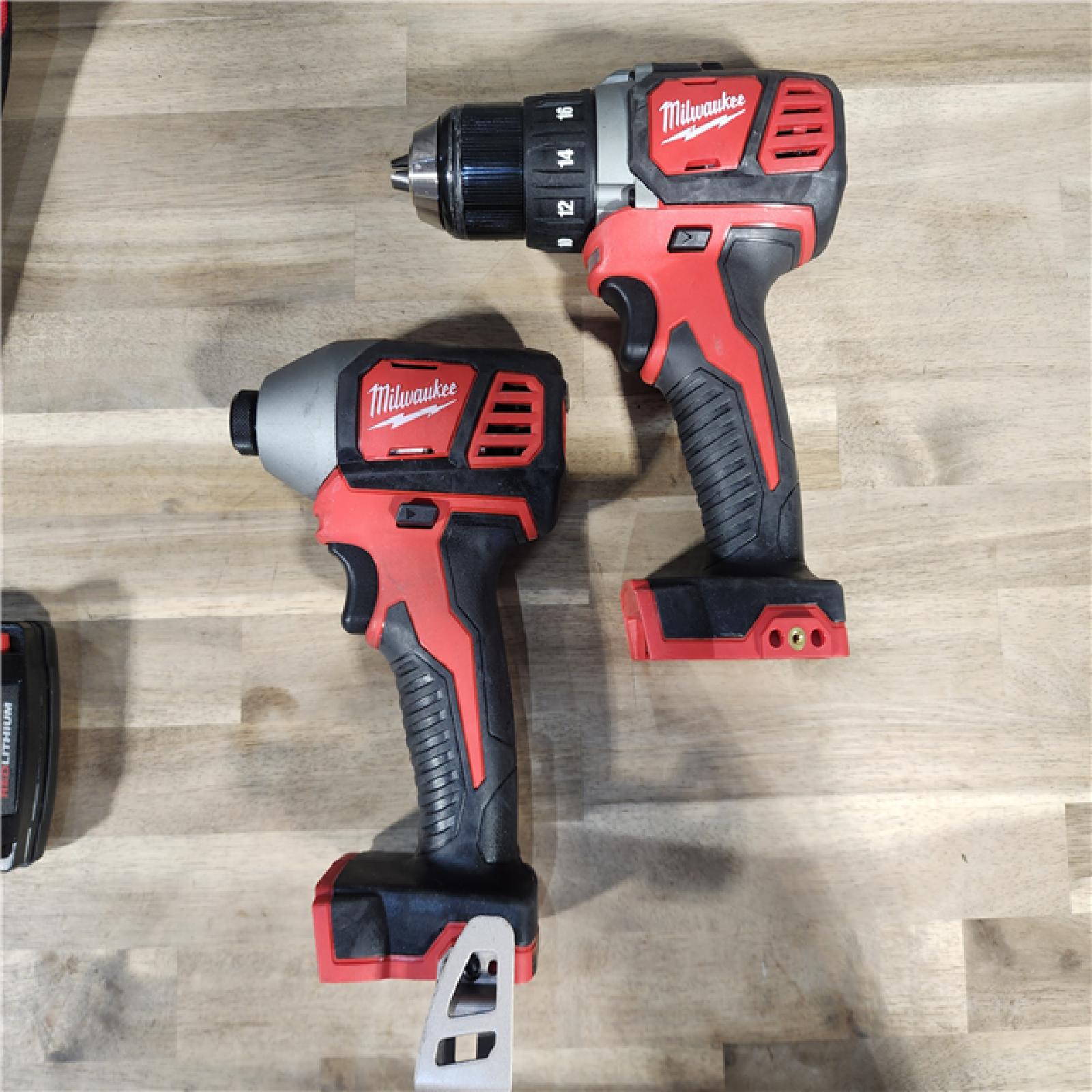 HOUSTON LOCATION - AS-IS Milwaukee M18 18V Cordless Brushed 2 Tool Drill/Driver and Impact Driver Kit