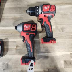 HOUSTON LOCATION - AS-IS Milwaukee M18 18V Cordless Brushed 2 Tool Drill/Driver and Impact Driver Kit