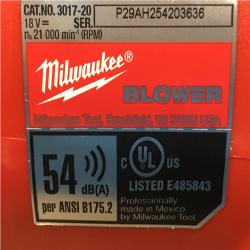 AS-IS Milwaukee FUEL 120 MPH 500 CFM 18V Brushless Cordless Battery Powered Leaf Blower Kit