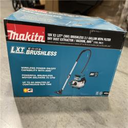 NEW! - MAKITA 18V X2 LXT (36V) Brushless Cordless 2.1 Gal. HEPA Filter Dry Dust Extractor/Vacuum  with AWS Tool Only