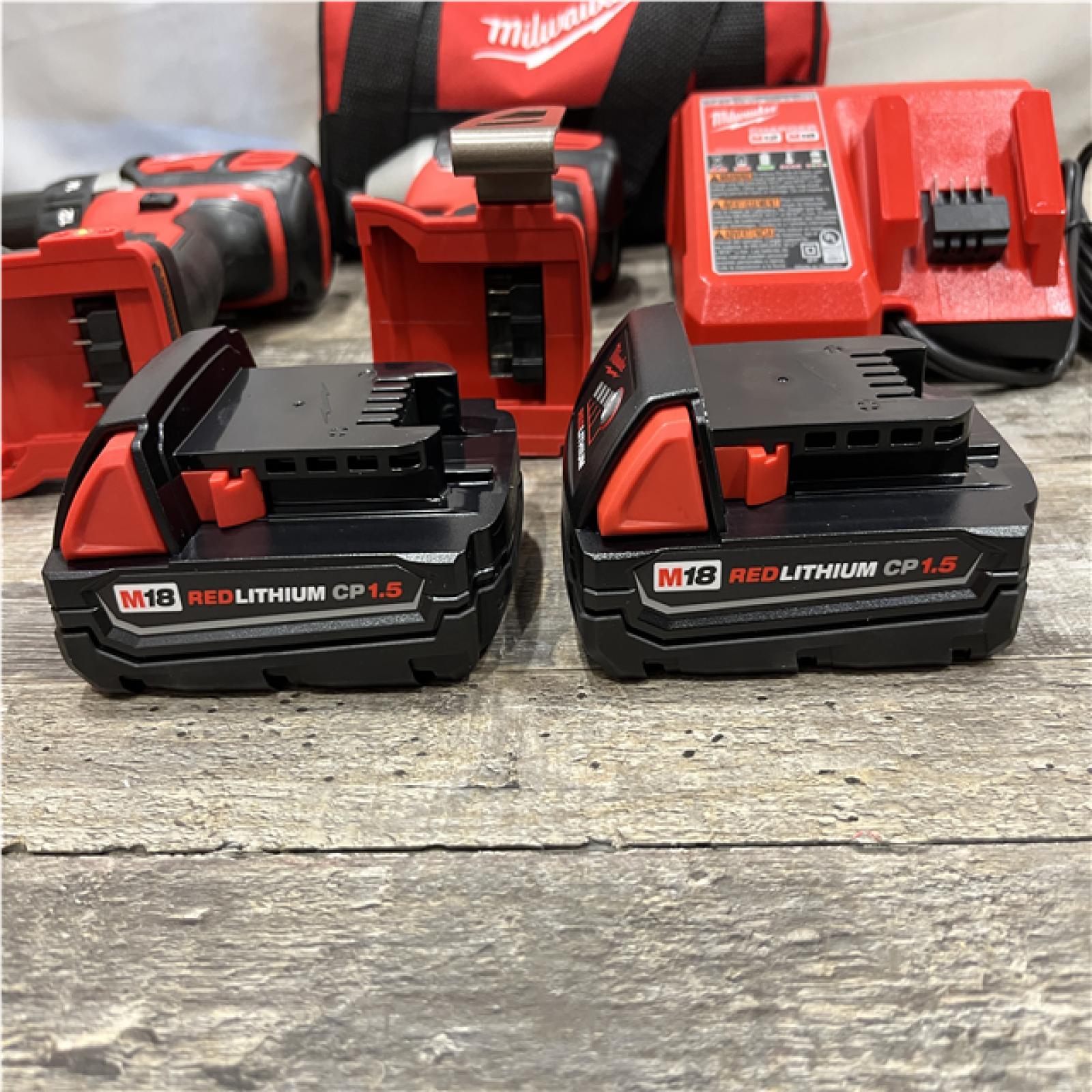 AS-IS Milwaukee 18V Lithium-Ion Cordless Drill Driver/Impact Driver Combo Kit