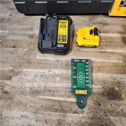 HOUSTON LOCATION - AS-IS DeWalt 12V MAX Lithium-Ion 100 Ft. Green Self-Leveling 3-Beam 360 Degree Laser Level with 2.0Ah Battery  Charger and Case