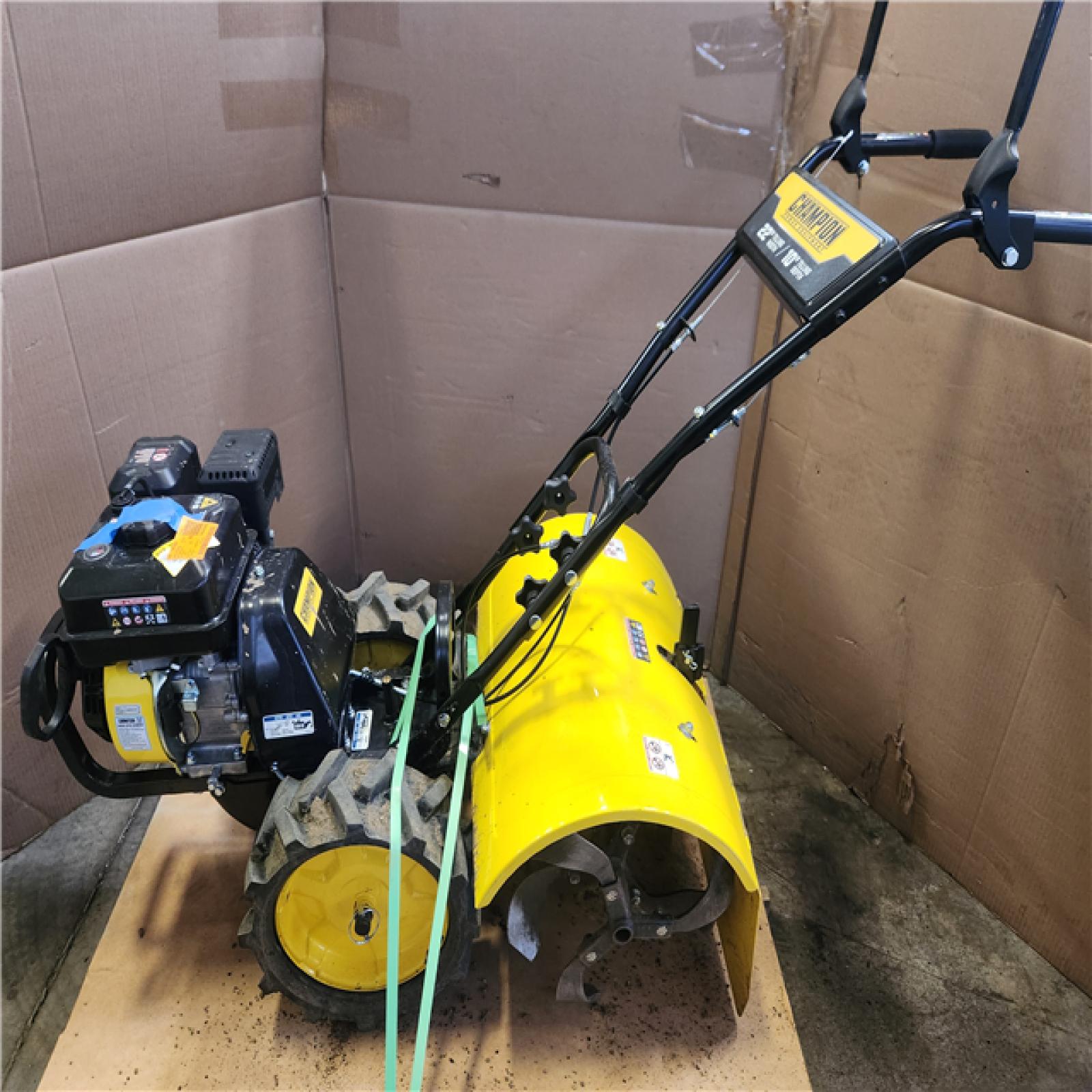 Phoenix AS-IS  Champion Power Equipment 22 in. Counter Rotating Gas Rear Tine Tiller with Self-Propelled Agricultural Tires