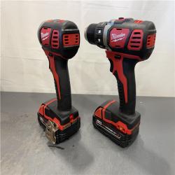 AS-IS - Milwaukee M18 18V Lithium-Ion Cordless Drill Driver/Impact Driver Combo Kit