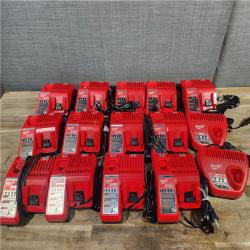HOUSTON - LOCATION - AS-IS MILWAUKEE BATTERY CHARGER PACK QTY - 15