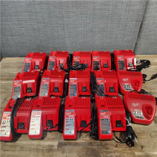 HOUSTON - LOCATION - AS-IS MILWAUKEE BATTERY CHARGER PACK QTY - 15