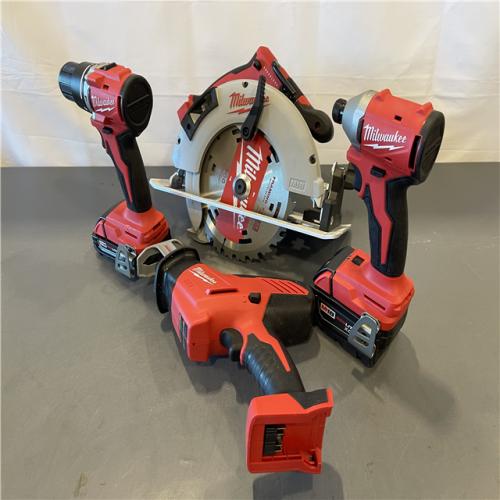 AS-IS - Milwaukee M18 4 Tool Combo Kit