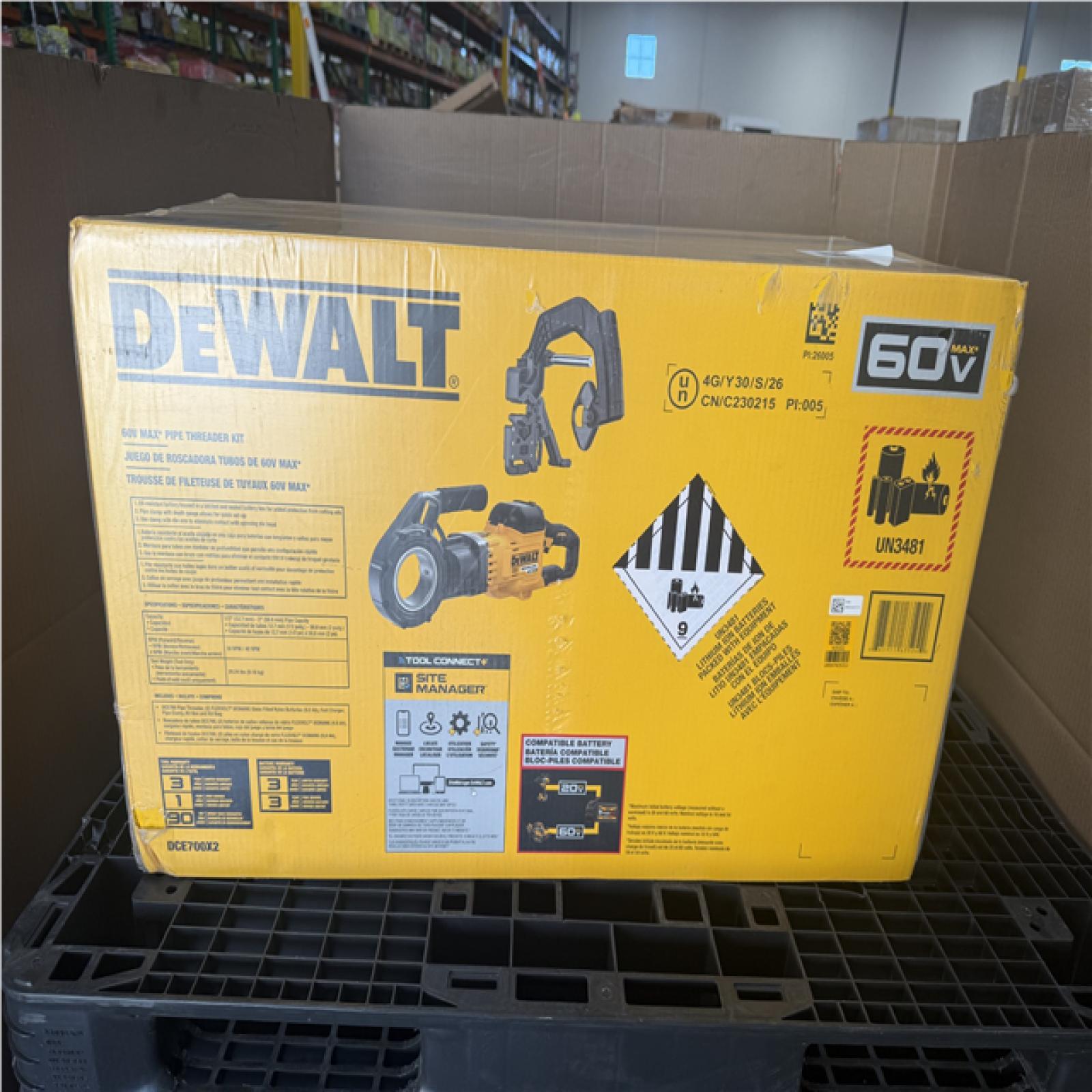 CALIFORNIA DEWALT 60V MAX PIPE THREADER KIT DCE700X2