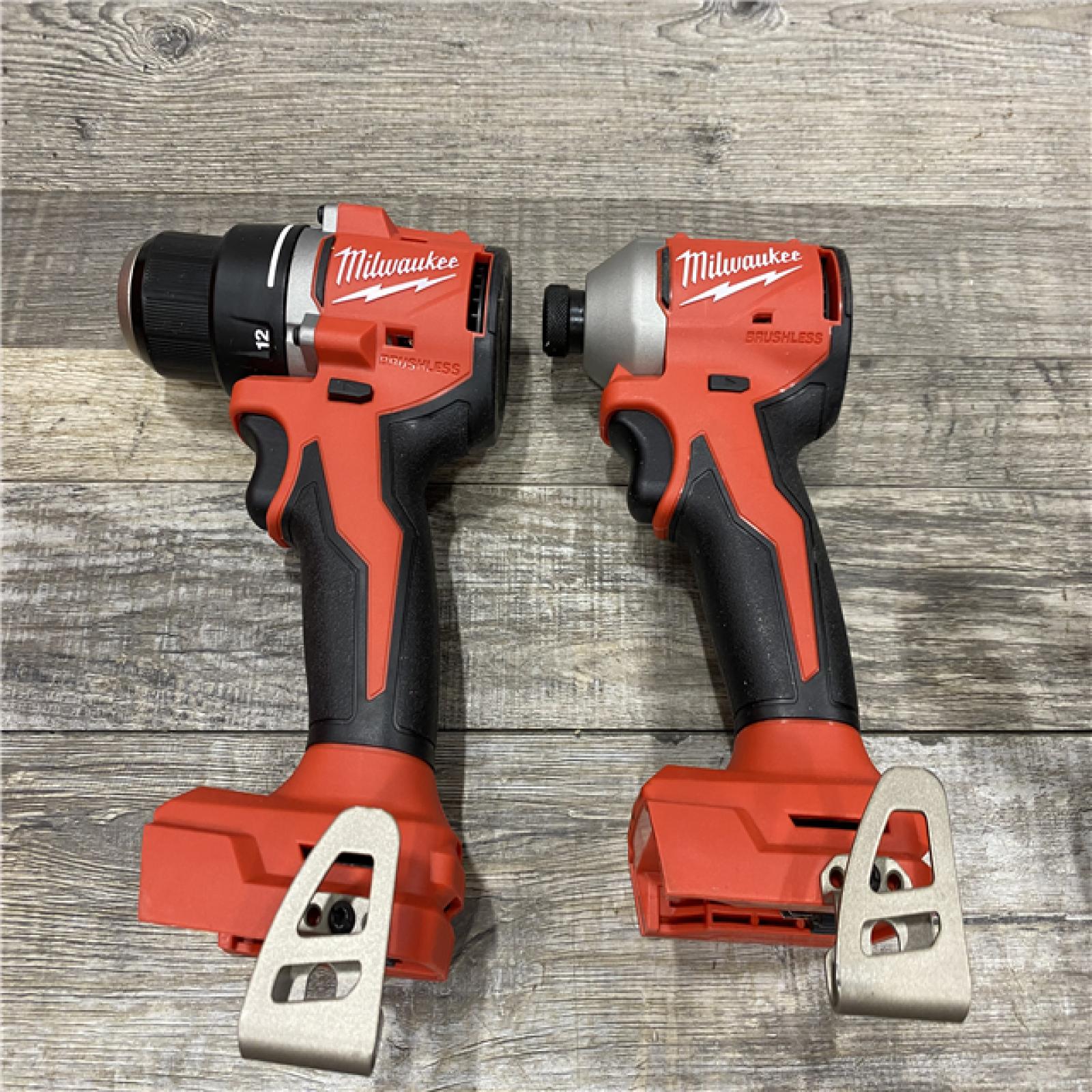 AS-IS Milwaukee 18V Lithium-Ion Brushless Cordless Compact Drill/Impact Combo Kit