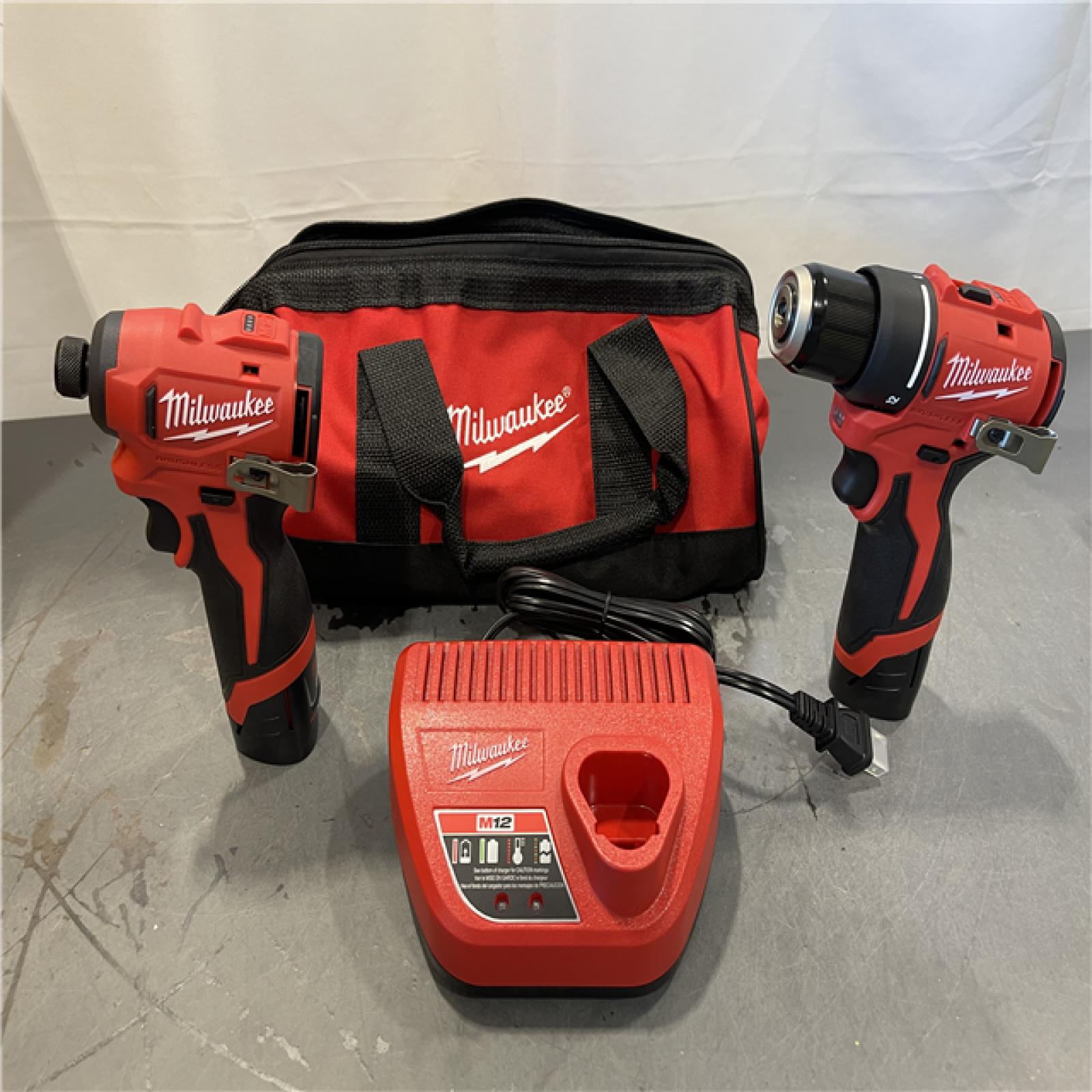AS-IS - Milwaukee M12 FUEL 12-Volt Lithium-Ion Brushless Cordless Hammer Drill and Impact Driver Combo Kit