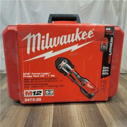 AS-IS  Milwaukee M12 Force Logic Press Tool 1/2 in. to 1 in. Kit