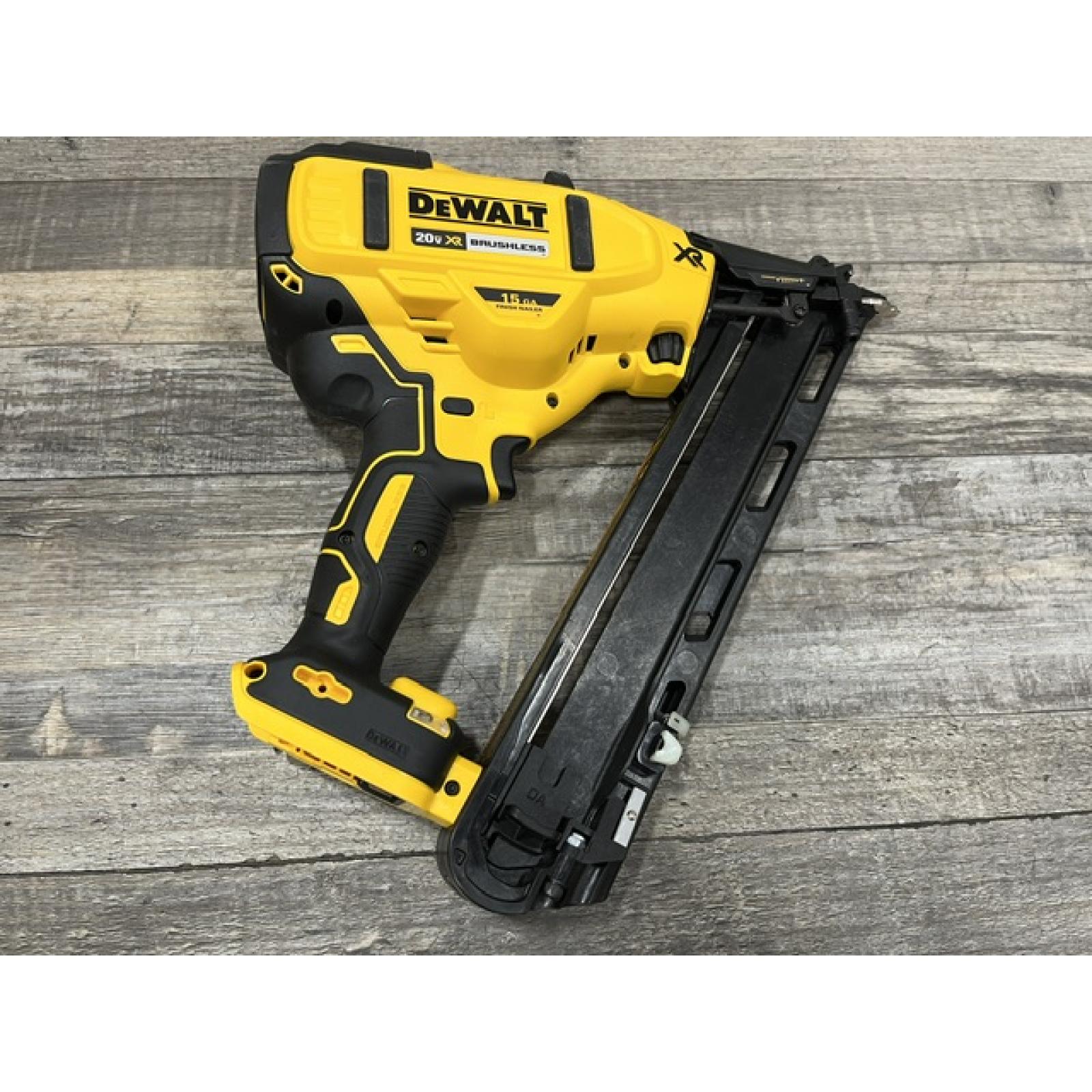 AS-IS DEWALT Cordless 20V MAX XR Angled Finish Nailer (Tool Only)