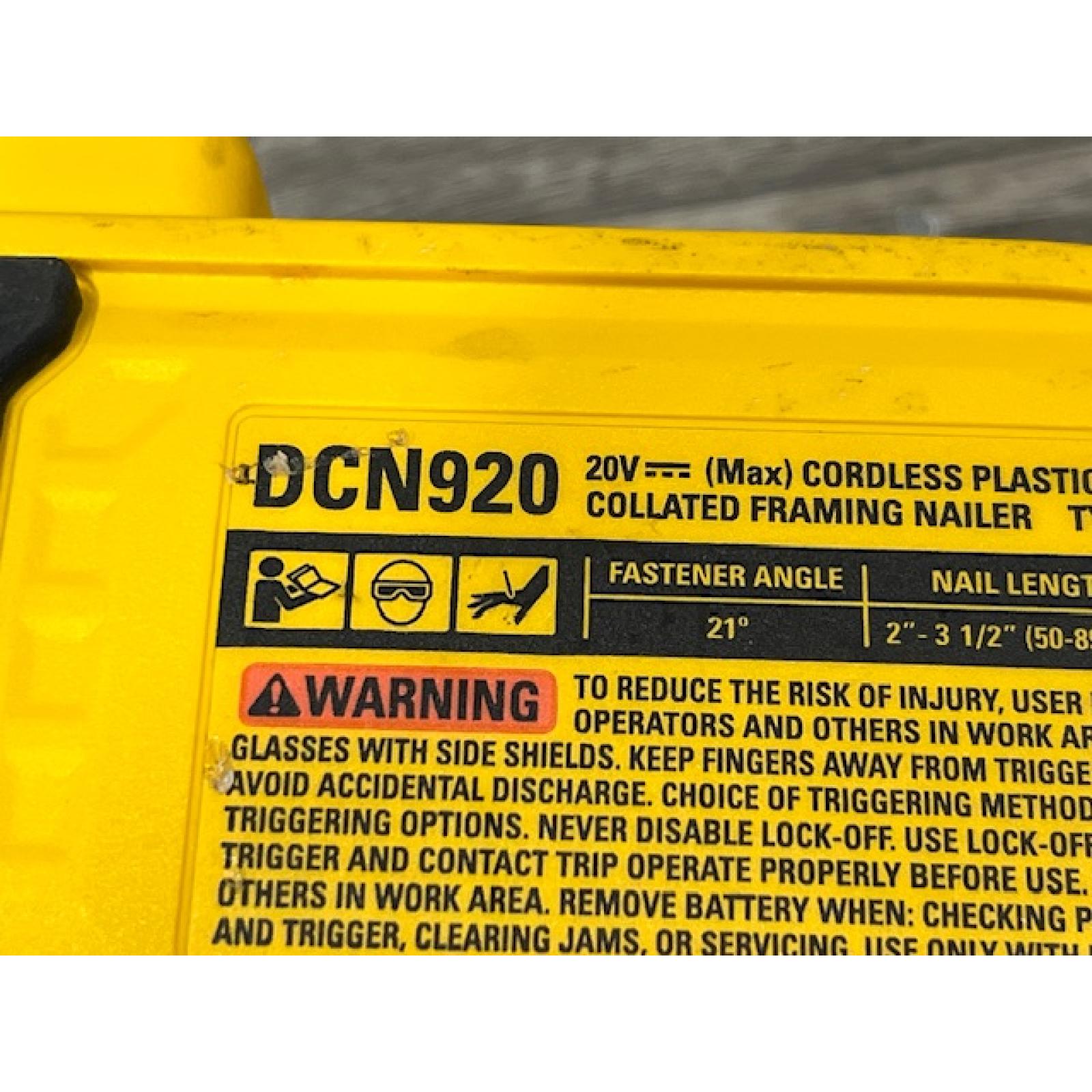 AS-IS DEWALT 20-Volt 21° Cordless Framing Nailer (Tool-Only)