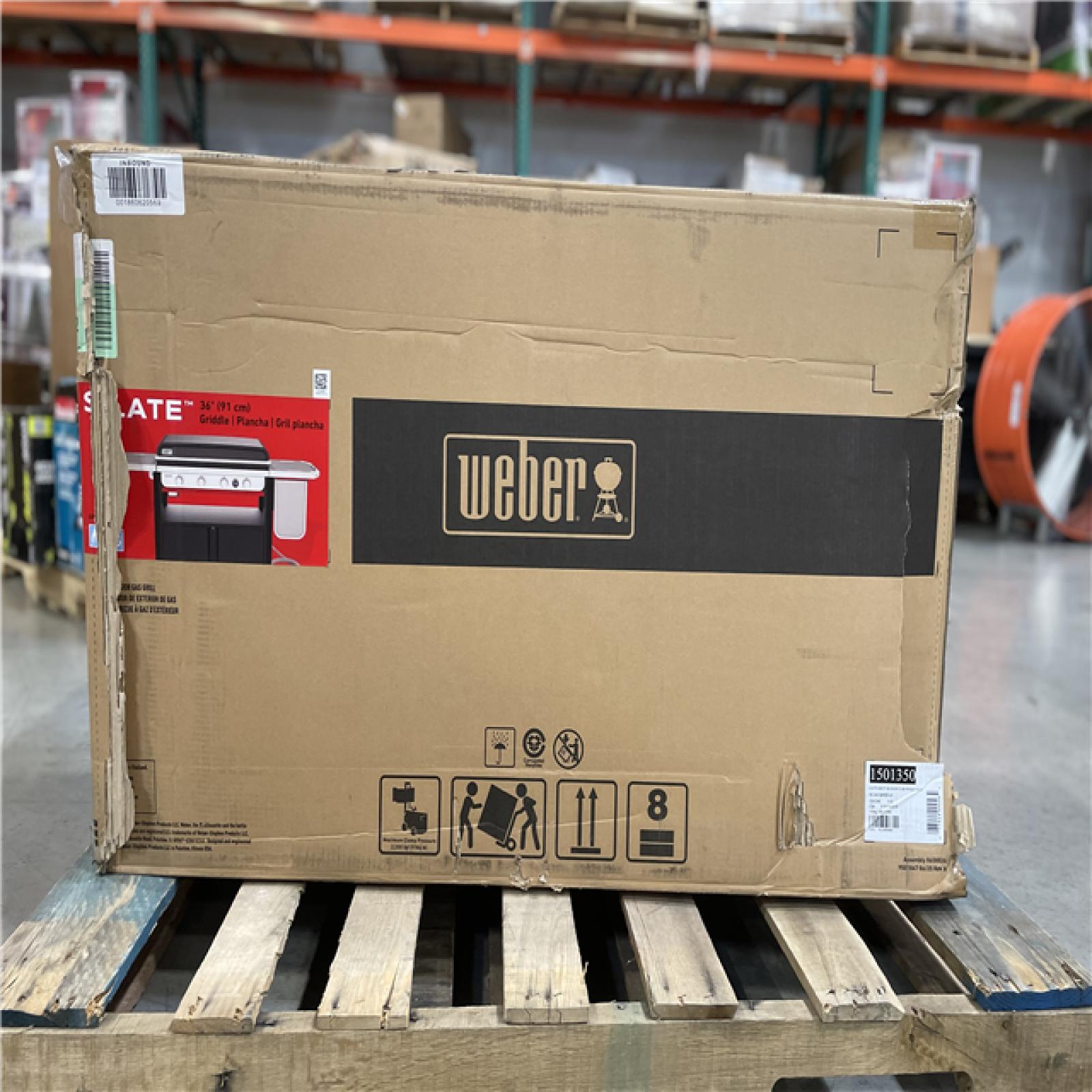 DALLAS LOCATION - AS-IS Weber Slate 36 Inch 48000 BTU Rust-Resistant Carbon Steel Natural Gas Griddle