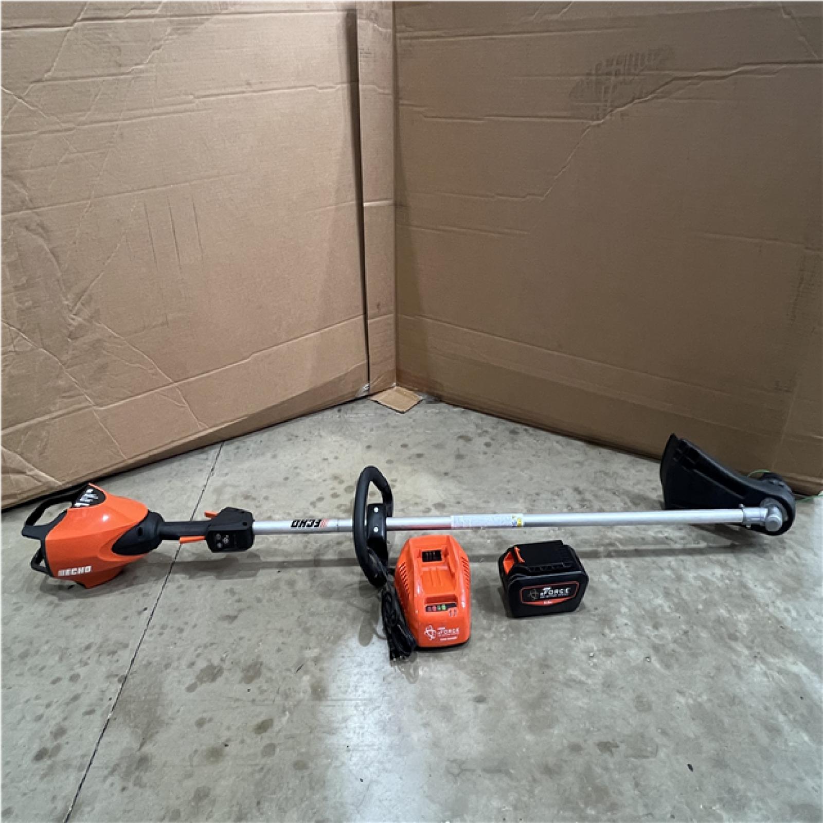 Houston Location AS-IS ECHO Battery Powered String Trimmer and eFORCE 56V Battery System and Rapid Charger