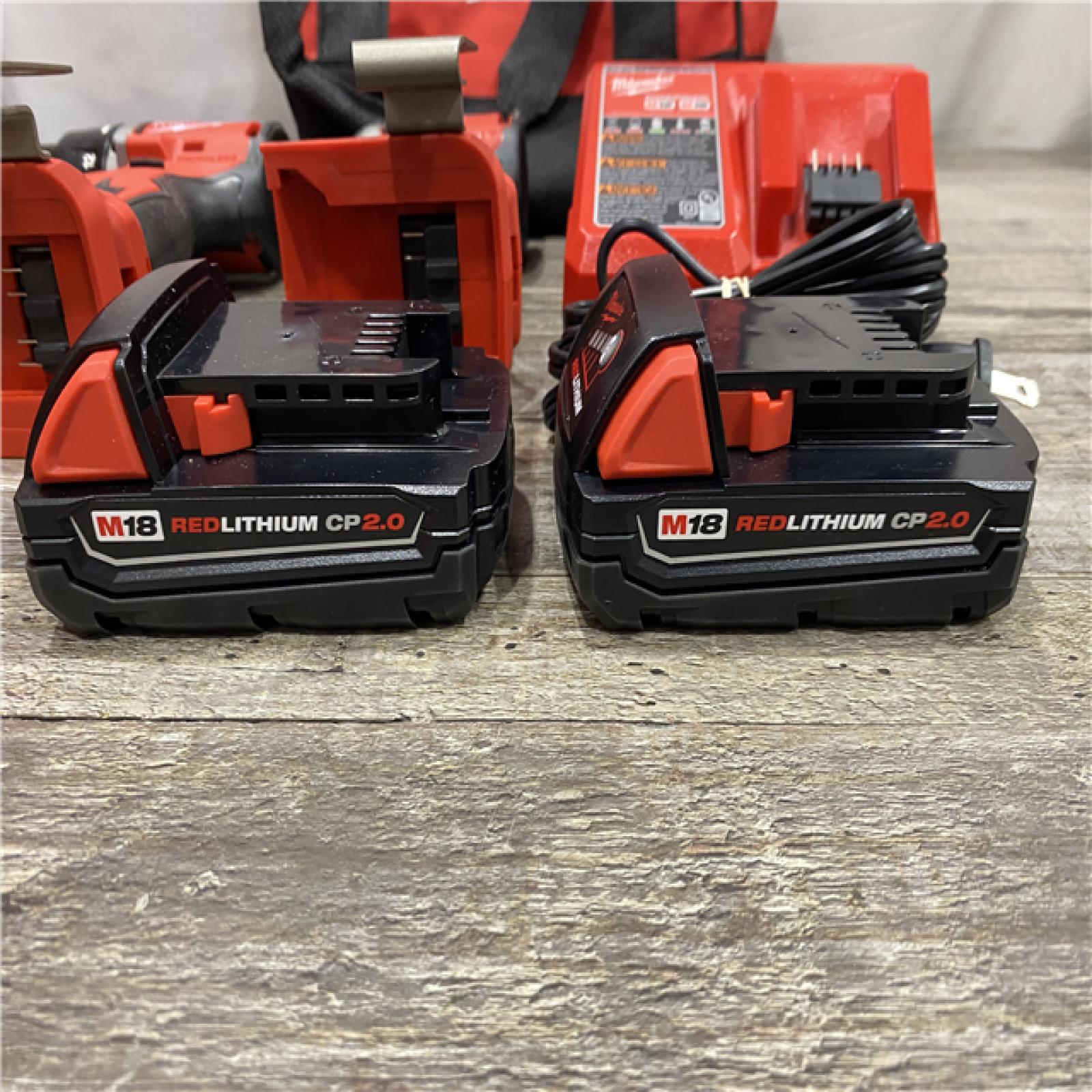 AS-IS Milwaukee 18V Lithium-Ion Brushless Cordless Compact Drill/Impact Combo Kit