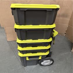 California AS-IS Ryobi Link Tool Boxes  Includes (1) Rolling Tool Box  (2) Medium Tool Boxes and (2) Standard Tool Boxes; Appears in Excellent Condition (No Tools)