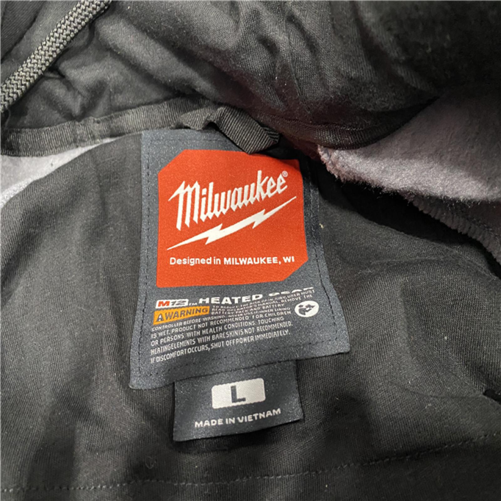 AS-IS Milwaukee Women's Medium M12 12-Volt Lithium-Ion Cordless Gray Heated Jacket Hoodie Kit