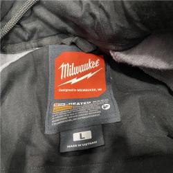 AS-IS Milwaukee Women's Medium M12 12-Volt Lithium-Ion Cordless Gray Heated Jacket Hoodie Kit
