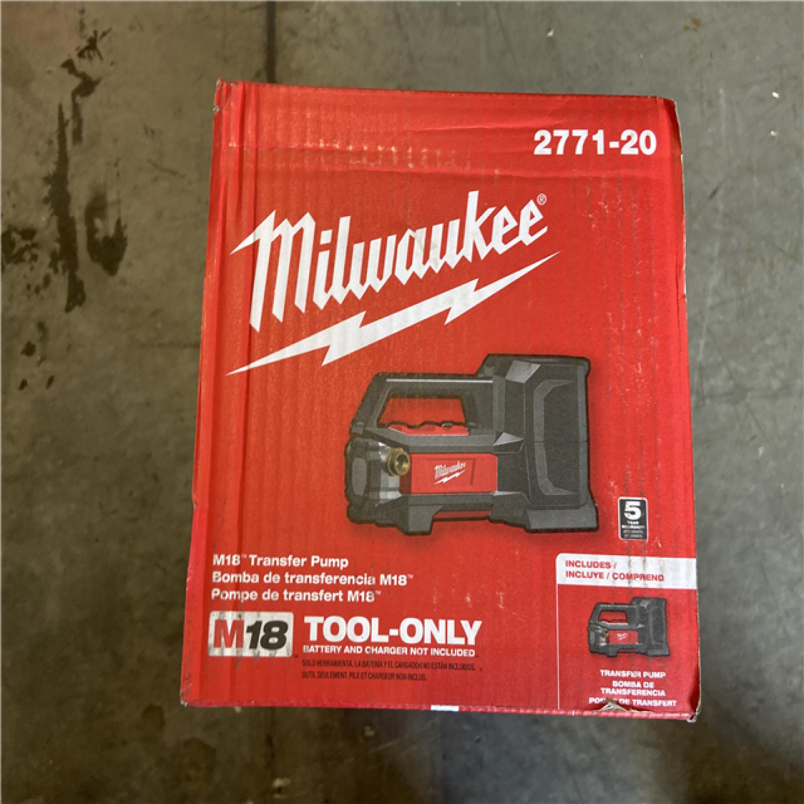 NEW - Milwaukee M18 18-Volt 1/4 HP Lithium-Ion Cordless Transfer Pump (Tool Only)