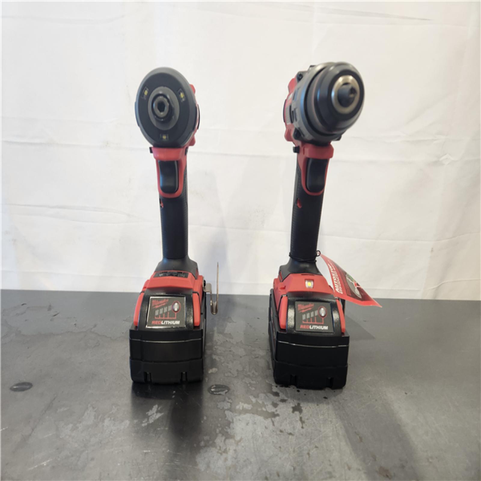 AS-IS- Milwaukee FUEL 18V Lithium-Ion Brushless Cordless Hammer Drill and Impact Driver Combo Kit