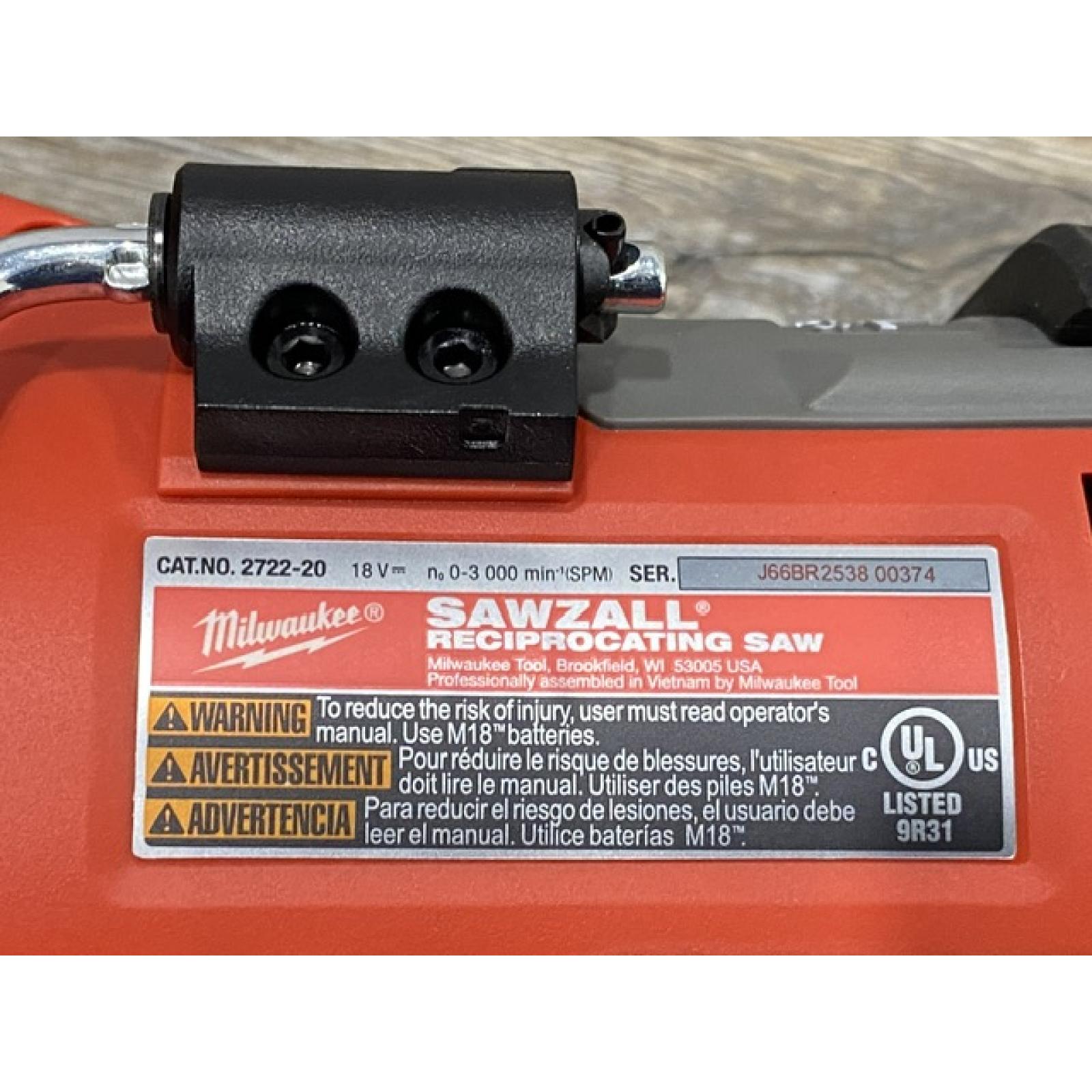 AS-IS Milwaukee  FUEL 18V Lithium-Ion Brushless Cordless Super SAWZALL Orbital Reciprocating Saw (Tool-Only)