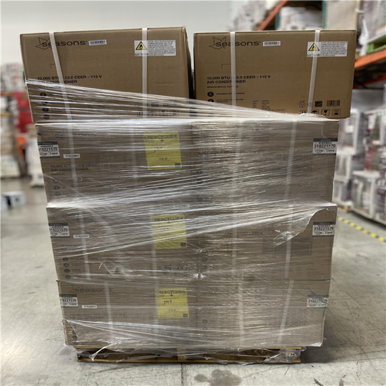 DALLAS LOCATION- SEASONS 10 000 BTU AIR CONDITIONER PALLET-(16 UNITS)