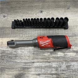 AS-IS Milwaukee FUEL INSIDER 12V Lithium-Ion Brushless Cordless 1/4 in. - 3/8 in. Extended Reach Box Ratchet (Tool-Only)