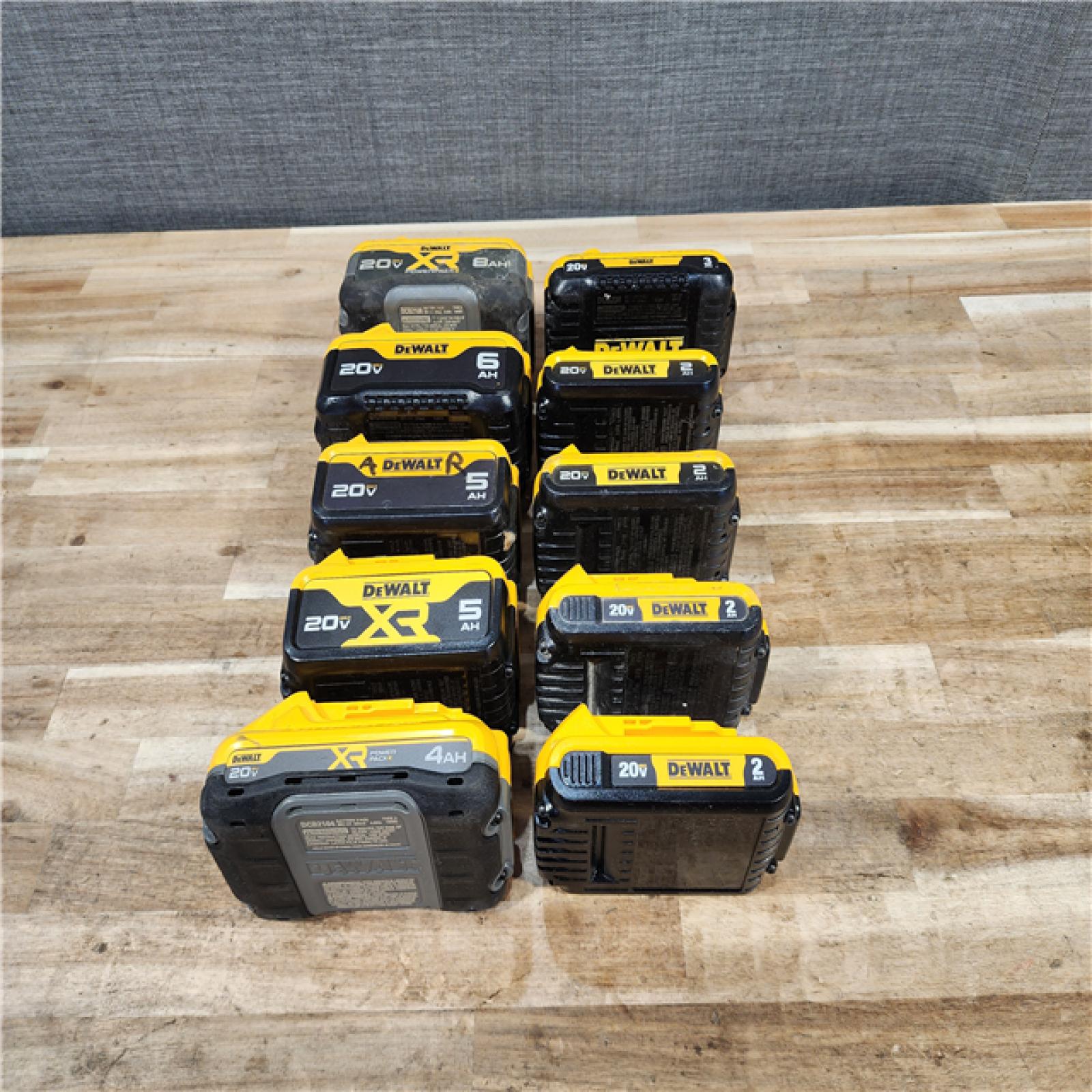 HOUSTON LOCATION - AS-IS DEWALT BATTERY PACK QTY - 10