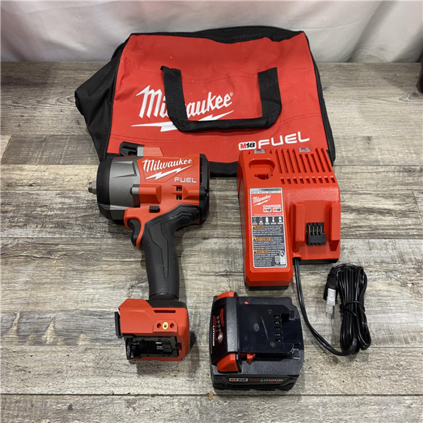 AS-IS Milwaukee FUEL 18V Lithium-Ion Brushless Cordless 1/2 in. Impact Wrench w/Friction Ring Kit