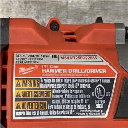 AS-IS Milwaukee FUEL 18V Lithium-Ion Brushless Cordless 1/2 in. Hammer Drill/Driver (Tool-Only)