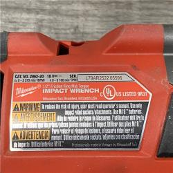 AS-IS Milwaukee FUEL 18V Cordless Mid Torque 1/2 in. Impact Wrench w/ M12 FUEL 3/8 in. Ratchet & Battery/Charger Combo Kit