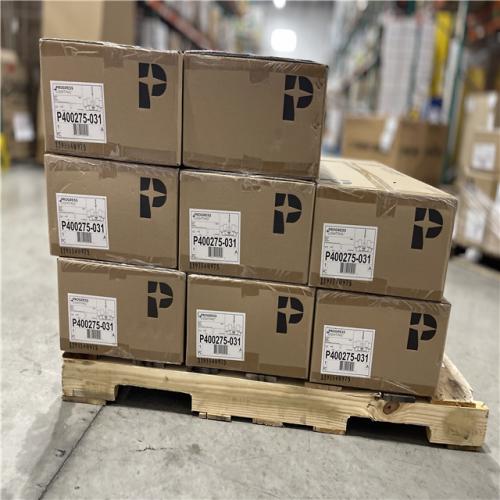 DALLAS LOCATION-Progress Lighting Merry 5-Light Matte Black Etched Glass Transitional Chandelier Light PALLET-(12 UNITS)