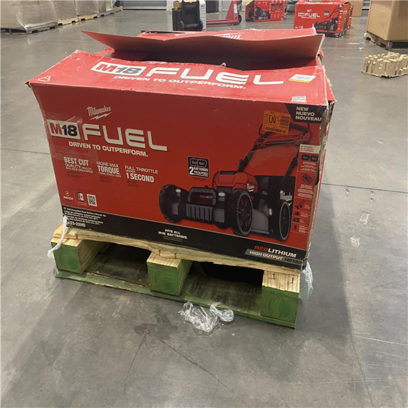 Dallas Location - As-Is 	Milwaukee 18 FUEL 21 Self-Propelled Dual Battery Mower Kit (Lot Of 2)