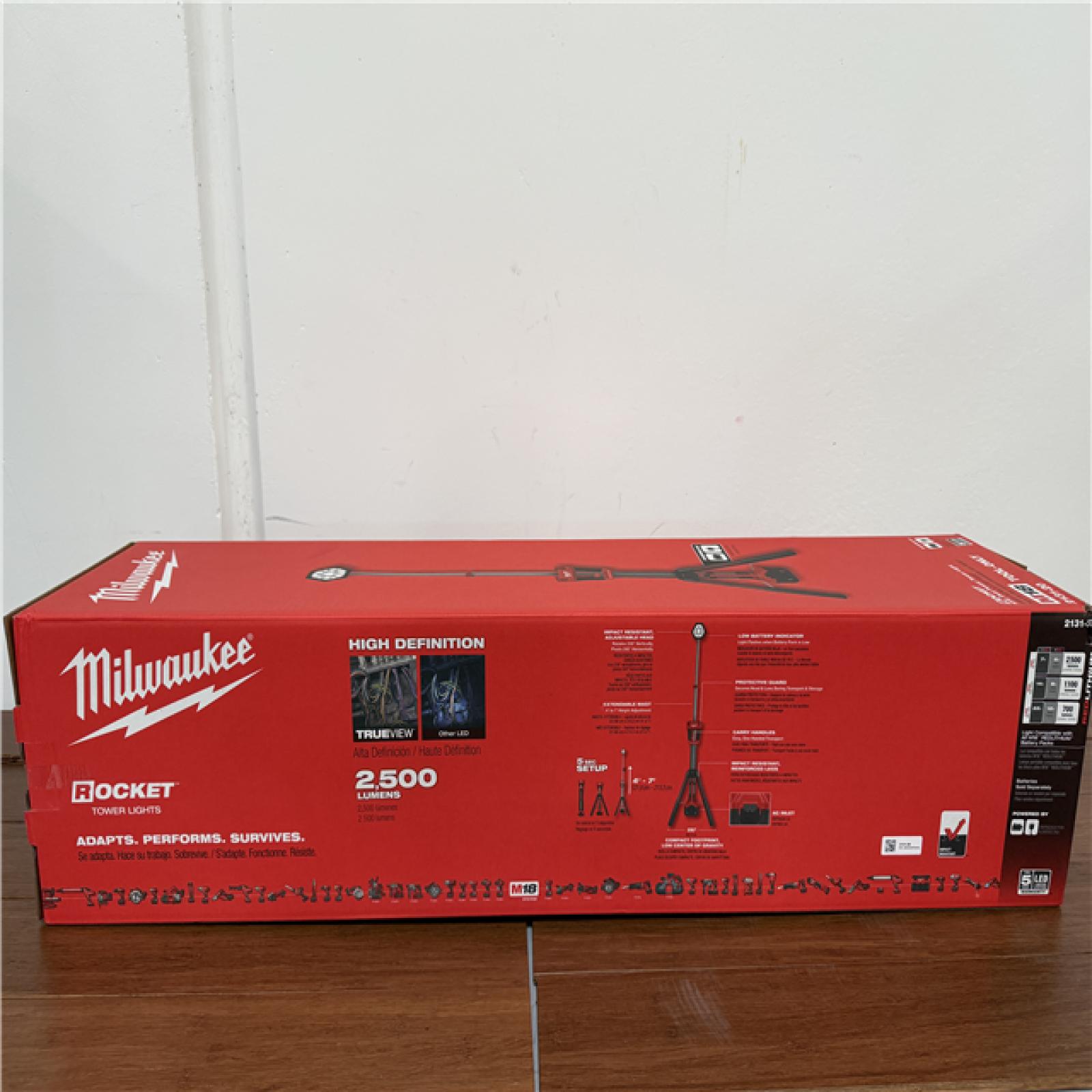 California NEW Milwaukee M18 Rocket Dual Power Tower Light (No Battery) Sealed Box
