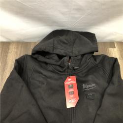 AS-IS Milwaukee Men's Large 12-Volt Lithium-Ion Cordless Black Heated Jacket Hoodie Kit