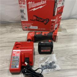 AS-IS Milwaukee 2626-21 M18 18V Cordless Oscillating Multi-Tool  Variable Speed  REDLITHIUM Battery Compatible  Fast Cutting  Sanding & Scraping Kit