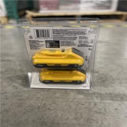 NEW!- DEWALT 20V MAX Compact Lithium-Ion 3.0Ah Battery Pack (2 Pack)