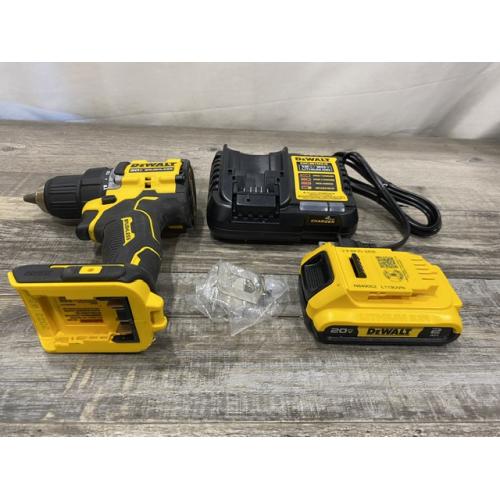 AS-IS DEWALT Atomic 20V Lithium-Ion Cordless Compact 1/2 in. Drill/Driver Kit