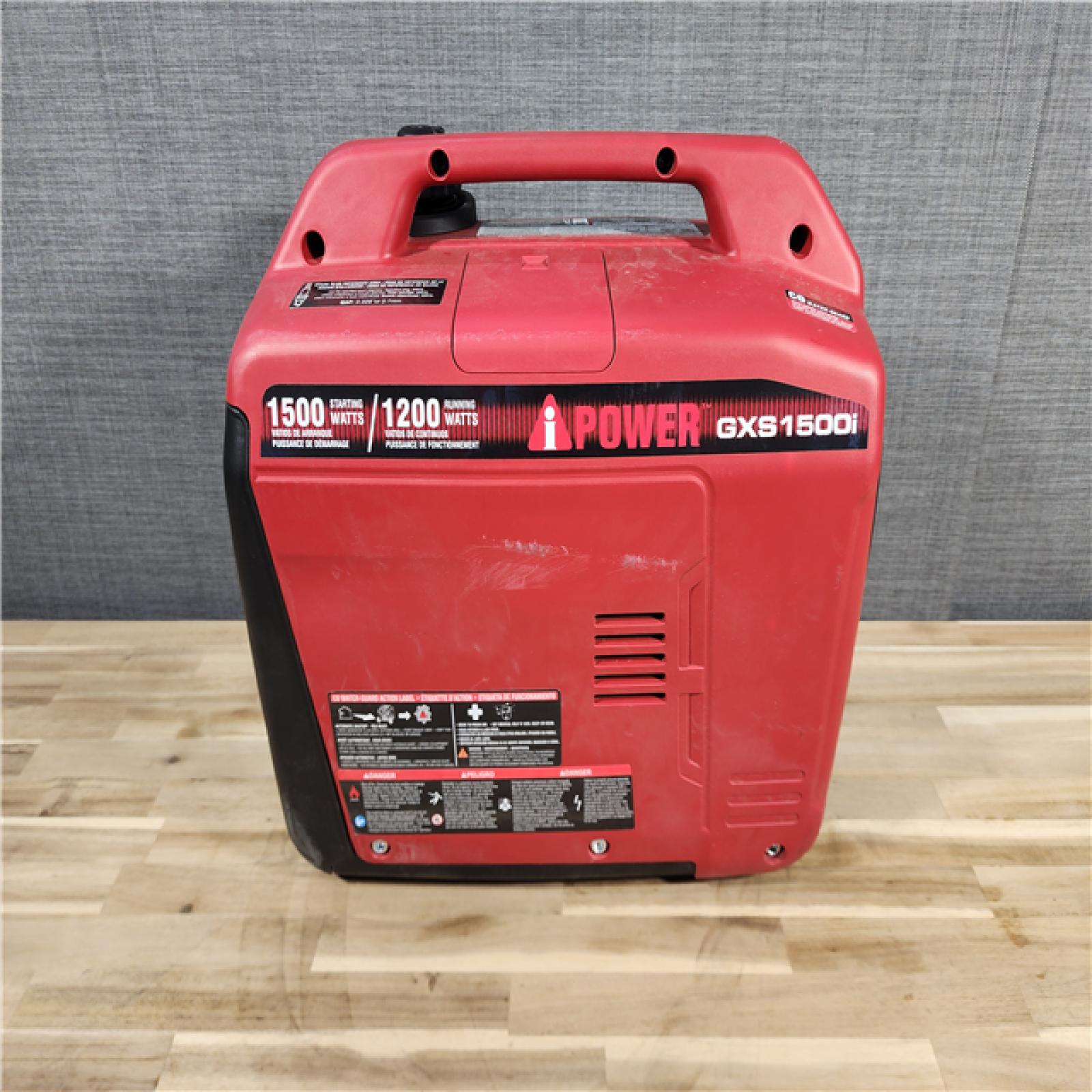 HOUSTON LOCATION - AS-IS 1500-Watt Recoil Start Gasoline Powered Ultra-Light Inverter Generator with 60cc OHV Engine and CO Sensor Shutdown