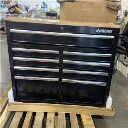DALLAS LOCATION - Husky Tool Storage 46 in. W x 18 in. D 9-Drawer Mobile Workbench Cabinet in Gloss Black