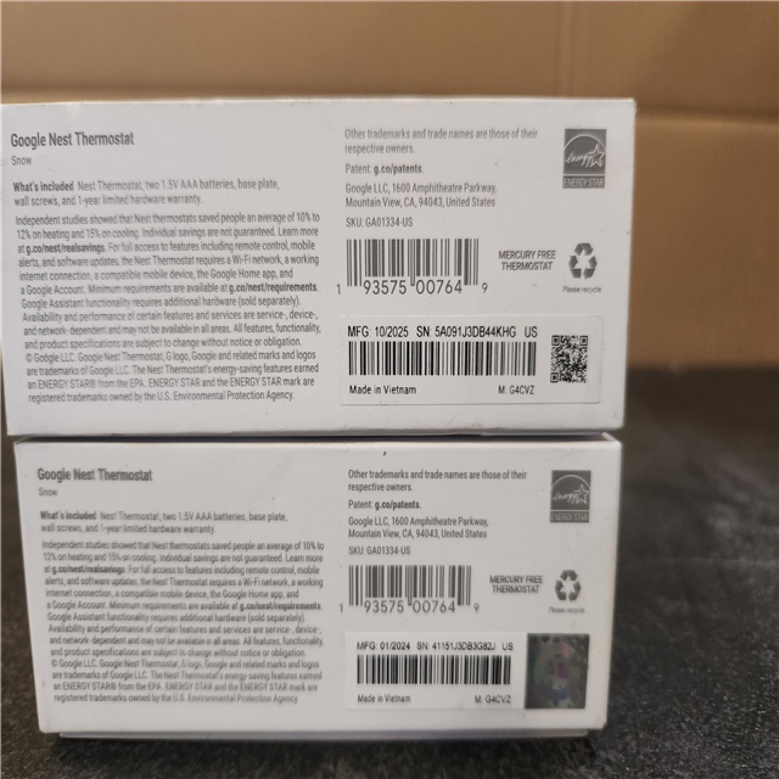 Phoenix Google Nest Thermostat - Smart Programmable Wi-Fi Thermostat (2-Pack)