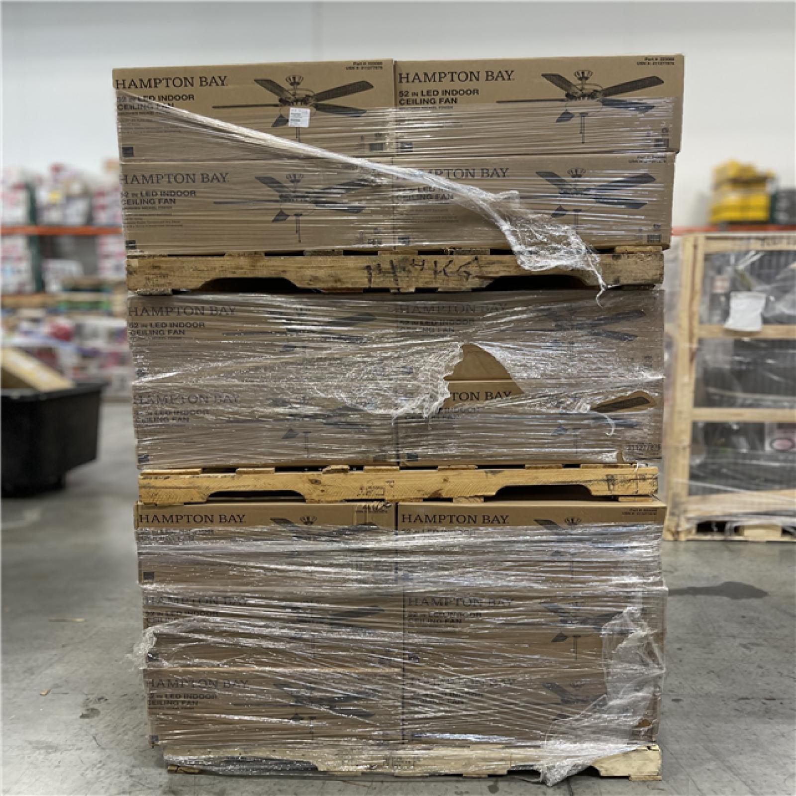 DALLAS LOCATION - HAMPTON BAY 52IN LED INDOOR CELLING FAN PALLET-(42 UNITS)