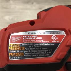 AS-IS M12 12V Lithium-ion Cordless 20 Oz. Aluminum Barrel Adhesive and Caulk Gun Kit