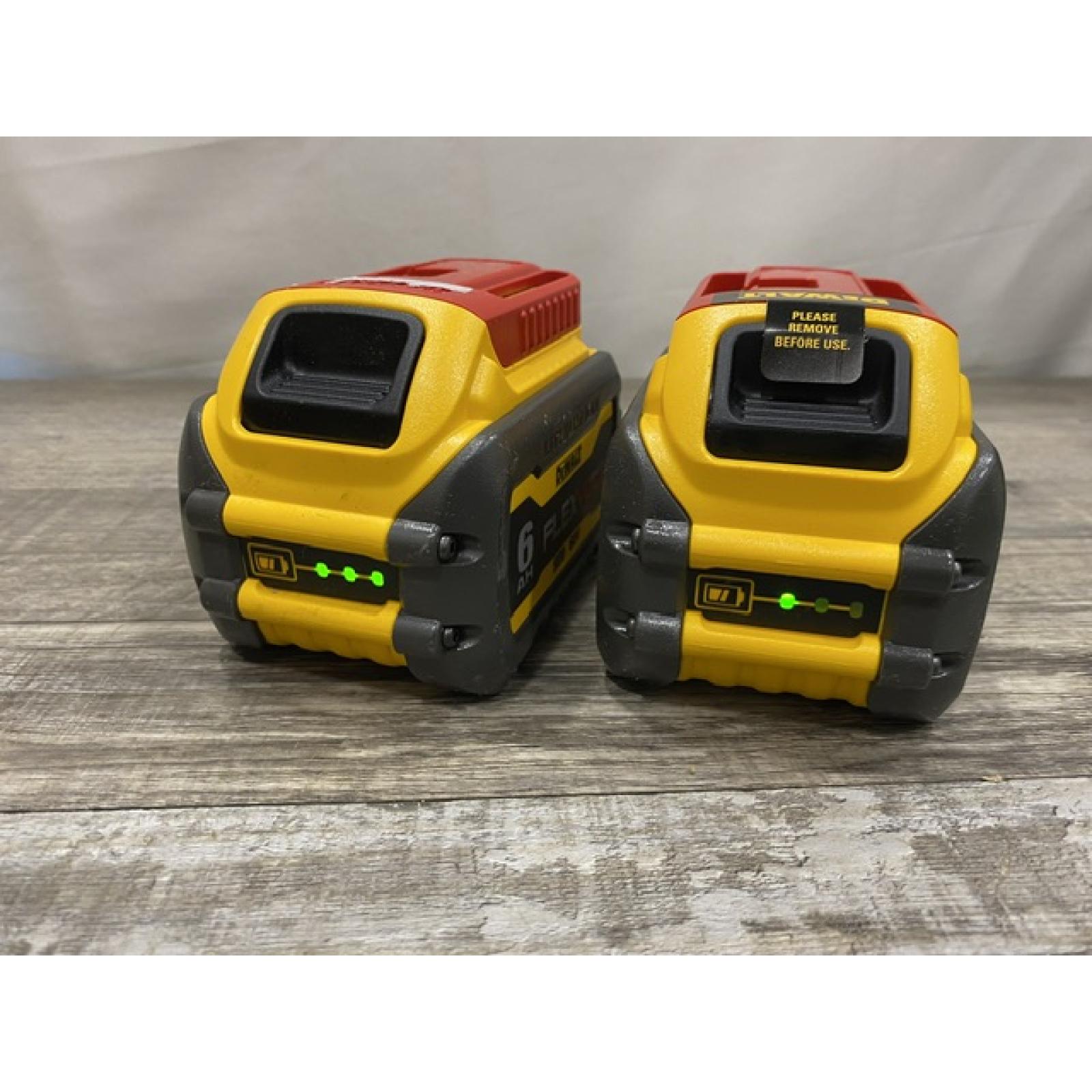 AS-IS DEWALT FLEXVOLT 20V/60V MAX Lithium-Ion 6.0Ah Battery Pack (2 Pack)