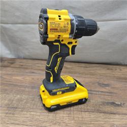 AS-IS DeWalt ATOMIC 20-Volt Lithium-Ion Cordless 1/2 in. Compact Hammer Drill with 3.0Ah Battery, Charger and Bag